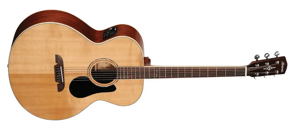 Alvarez ABT60E Baritone Acoustic-Electric Guitar (Side)